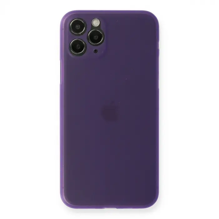 Apple İphone 11 Pro Max Kılıf Pp Ultra İnce Kapak - Mor