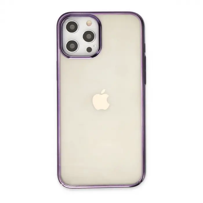 Apple İphone 12 Pro Max Kılıf Element Silikon - Mor