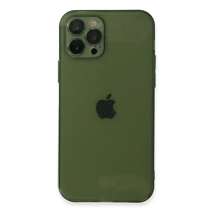 Apple İphone 12 Pro Max Kılıf Fly Lens Silikon - Yeşil
