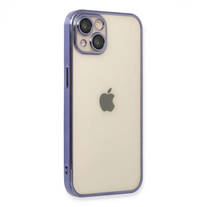 Apple İphone 13 Kılıf Razer Lensli Silikon - Mor