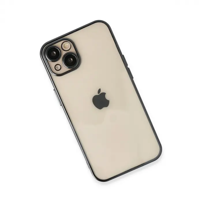 Apple İphone 13 Kılıf Razer Lensli Silikon - Siyah