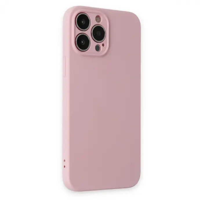 Apple İphone 13 Pro Kılıf Nano İçi Kadife Silikon - Pembe