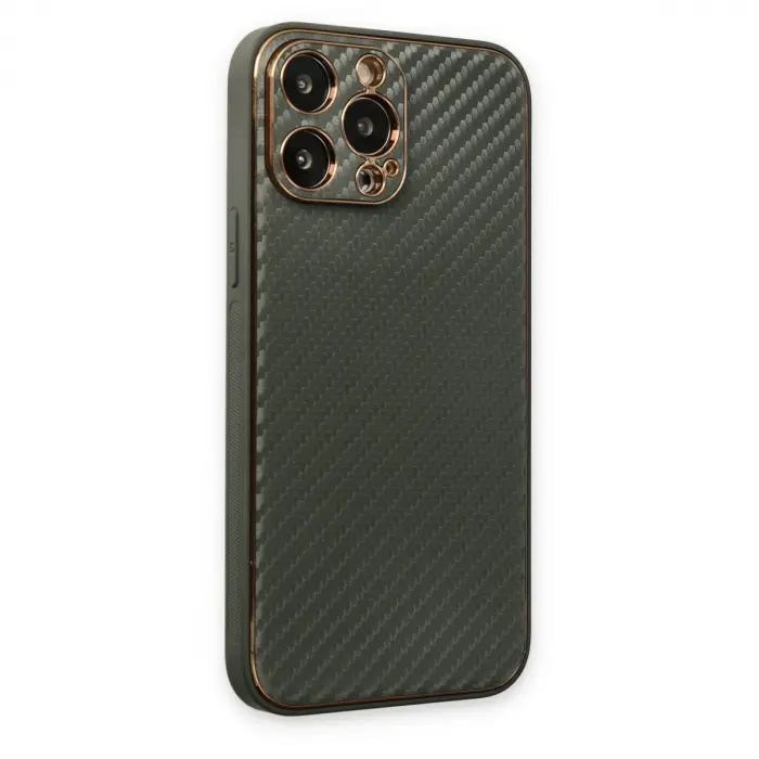 Apple İphone 13 Pro Max Kılıf Coco Karbon Silikon - Füme