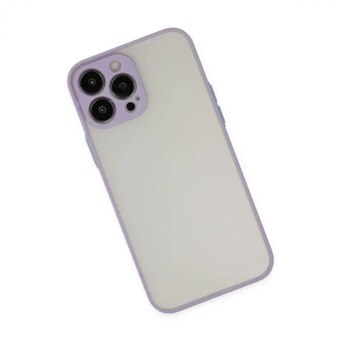 Apple İphone 13 Pro Max Kılıf Montreal Silikon Kapak - Mor