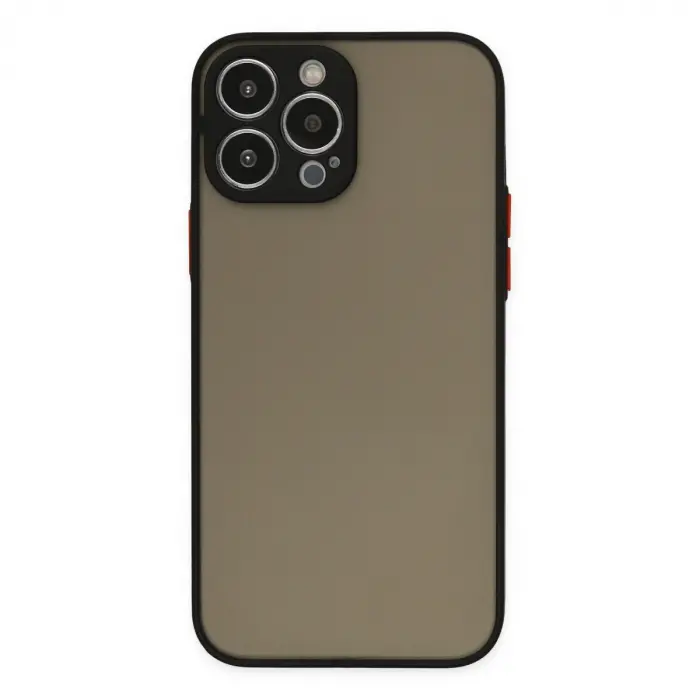 Apple İphone 13 Pro Max Kılıf Montreal Silikon Kapak - Siyah
