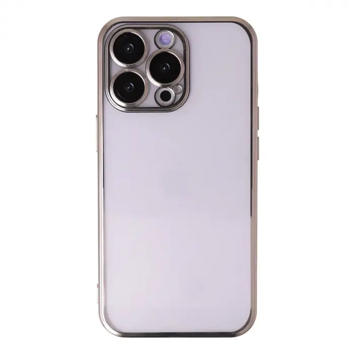 Apple İphone 13 Pro Max Kılıf Razer Lensli Silikon - Gold