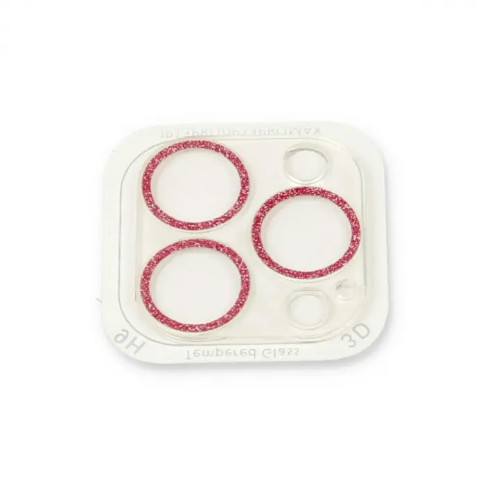 Apple İphone 13 Pro Shine Kamera Lens Koruma Cam - Pembe
