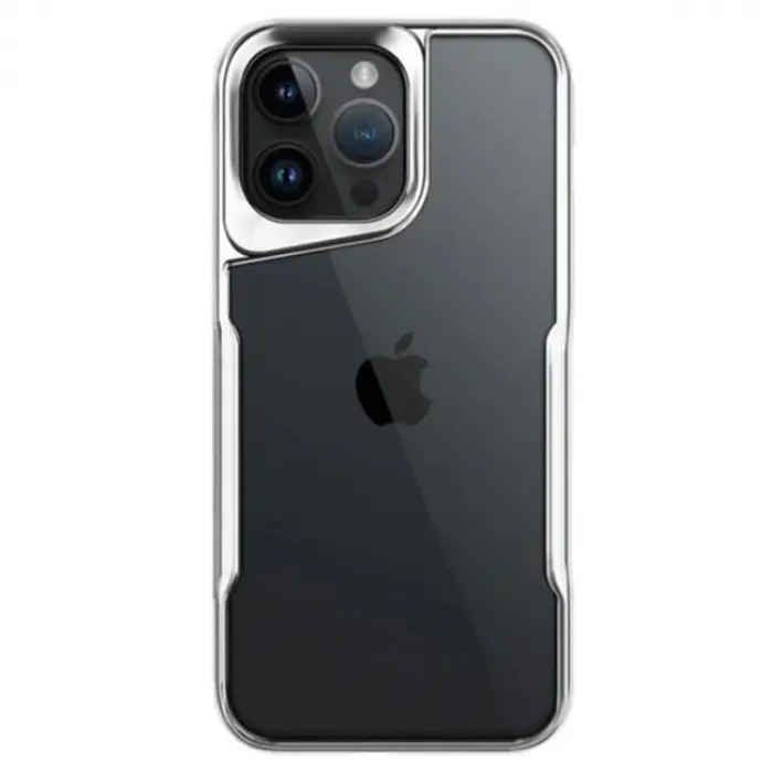 Apple İphone 14 Pro Max Kılıf Boyi Silikon Kapak - Gümüş