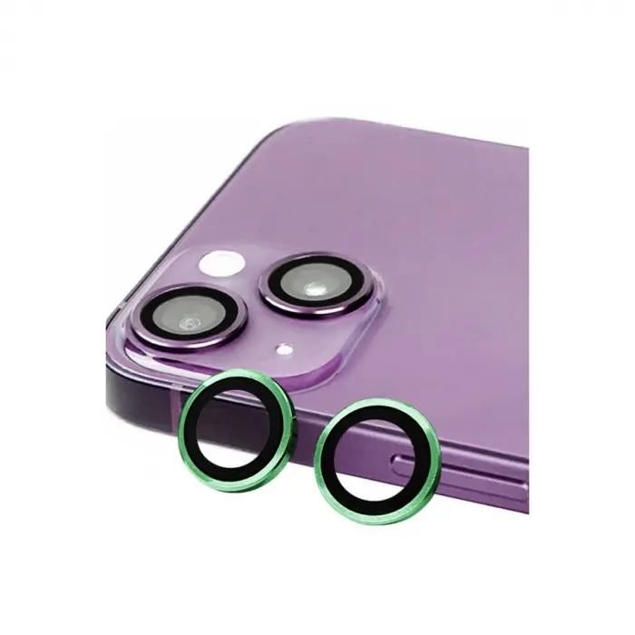 Apple İphone 15 Plus Raze Metal Kamera Lens - Yeşil