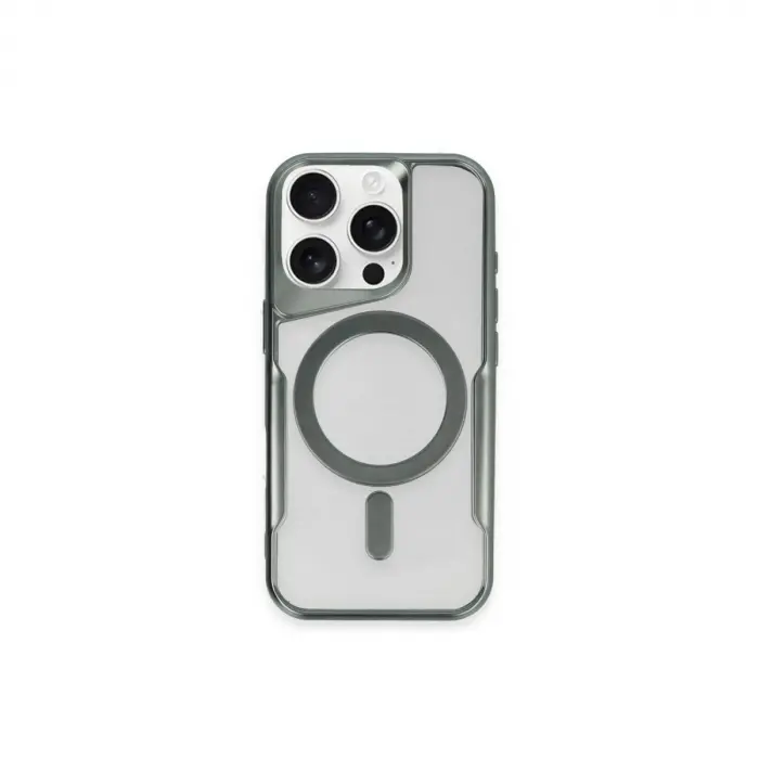 Apple İphone 15 Pro Max Kılıf Boyi Magsafe Silikon Kapak - Yeşil