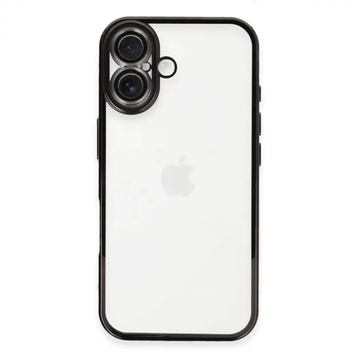 Apple İphone 16 Kılıf Razer Lensli Silikon - Siyah