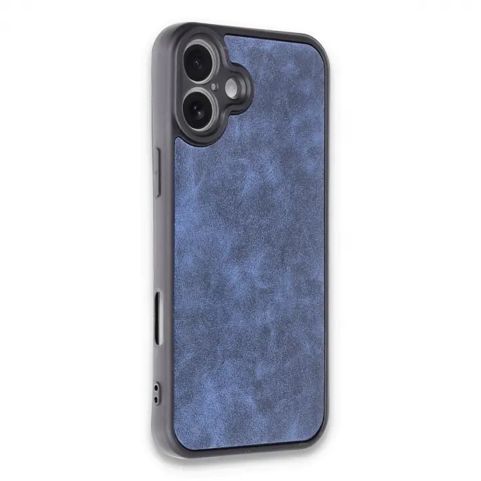 Apple İphone 16 Plus Kılıf Aras Deri Kapak - Lacivert