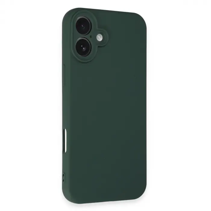 Apple İphone 16 Plus Kılıf First Silikon - Koyu Yeşil