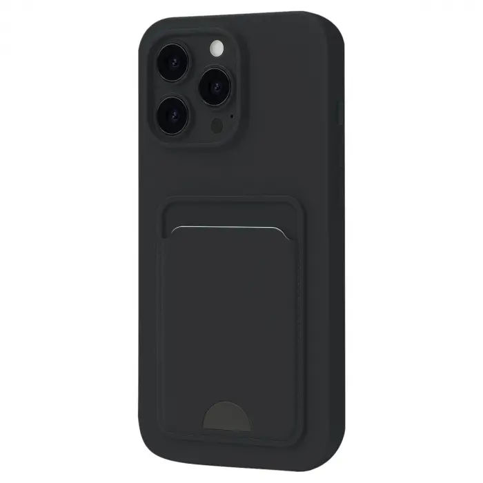 Apple İphone 16 Plus Kılıf Kelvin Kartvizitli Silikon - Siyah
