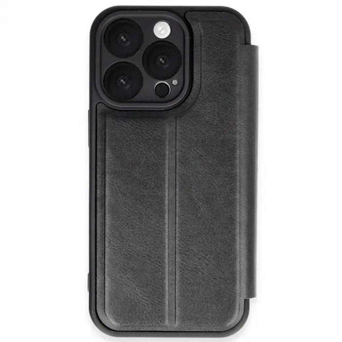 Apple İphone 16 Pro Kılıf Flip Cover - Siyah