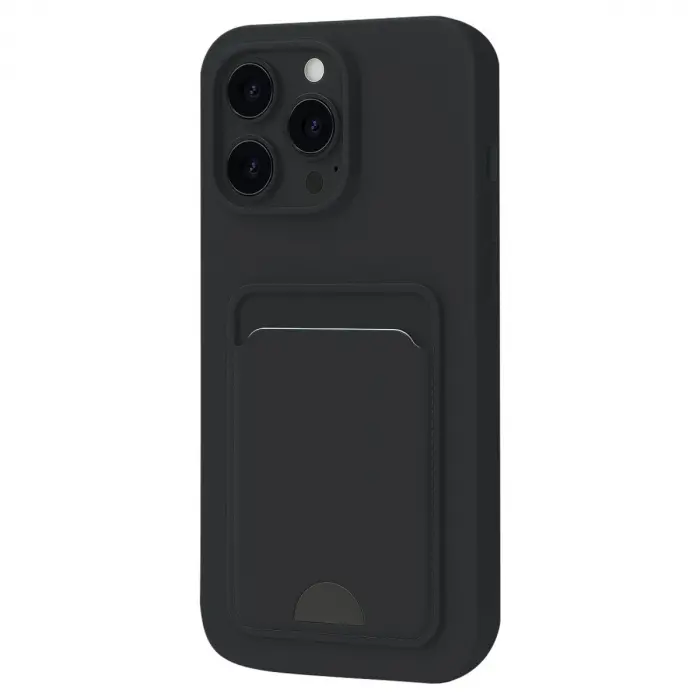 Apple İphone 16 Pro Kılıf Kelvin Kartvizitli Silikon - Siyah