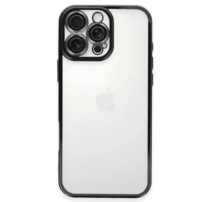 Apple İphone 16 Pro Kılıf Razer Lensli Silikon - Siyah