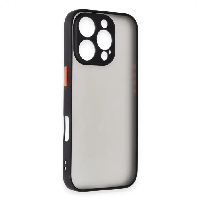 Apple İphone 16 Pro Max Kılıf Montreal Silikon Kapak - Siyah