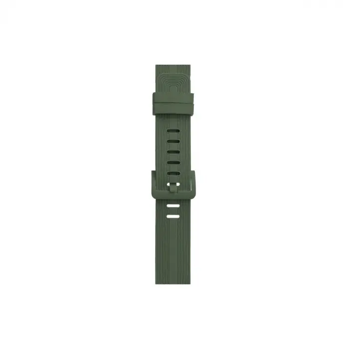 Apple Watch 38mm Kr408 Çizgili Silikon Kordon - Koyu Yeşil