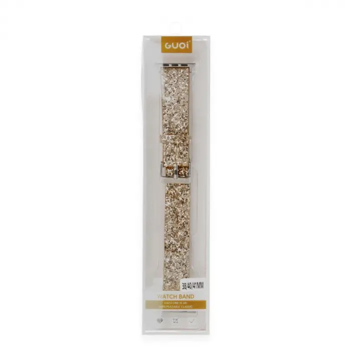 Apple Watch 38mm Ry Taşlı Kordon (saat Değildir) - Gold