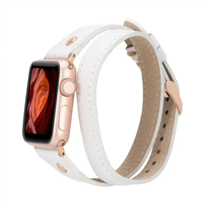 Apple Watch Uyumlu Deri Kordon 42-44-45mm Slim DTRG F3