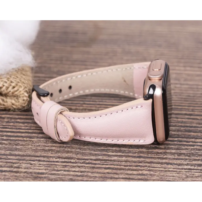 Apple Watch Uyumlu Deri Kordon 42-44-45mm Slim NU2