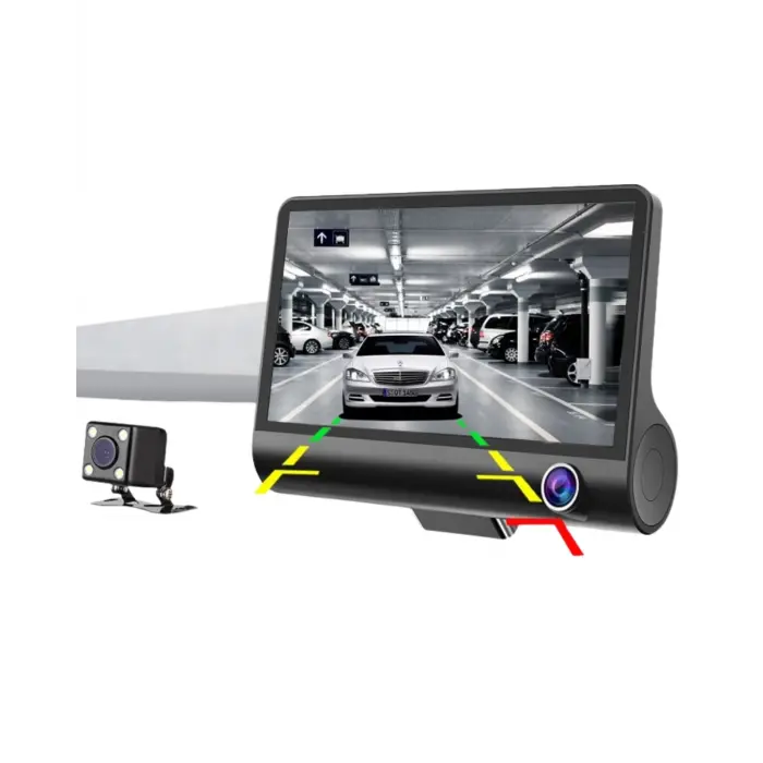 Araç DVR Kamera Çift Lensli 4 İnç Ekranlı G Sensörlü