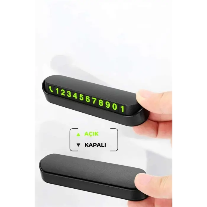 Araç İçi Numaratör Numaralık Torpido Üstü Açılır Kapanır Telefon Numarası Bırakma