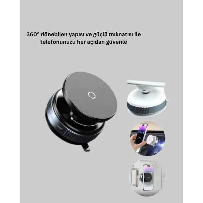 Araç İçi Telefon Tutucu Güçlü Manyetik Vakumlu Model