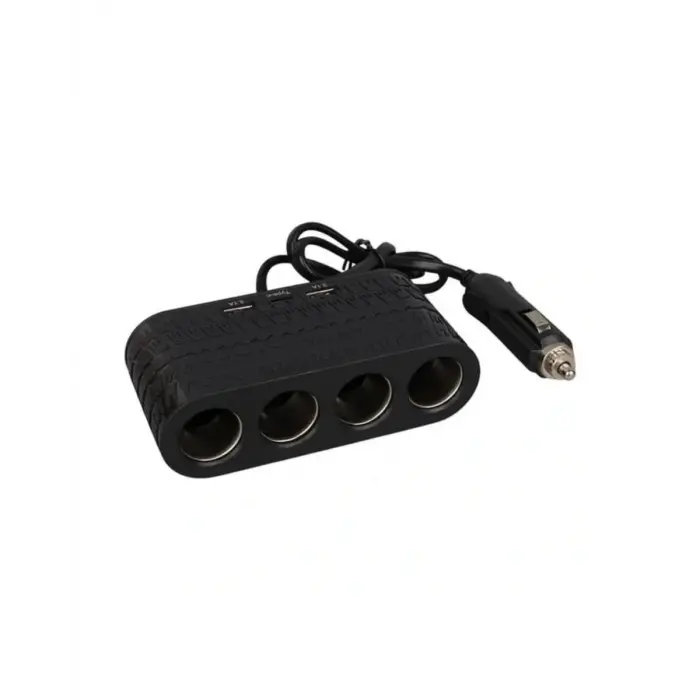 Araçlar İçin 4’lü Çakmak Çoklayıcı Type C USB ve Koruma Sistemli