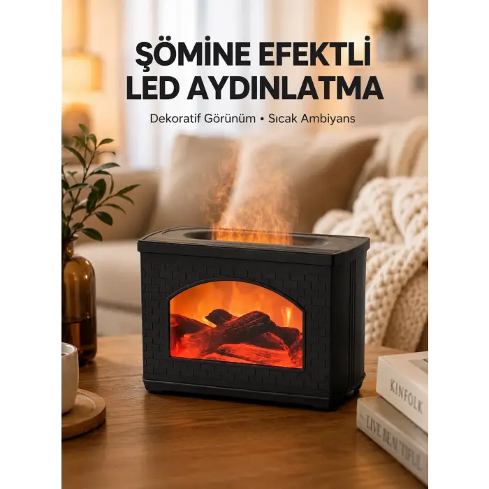 Aromaterapi Destekli Ultrasonik Nemlendirici USB Bağlantılı Sessiz Model