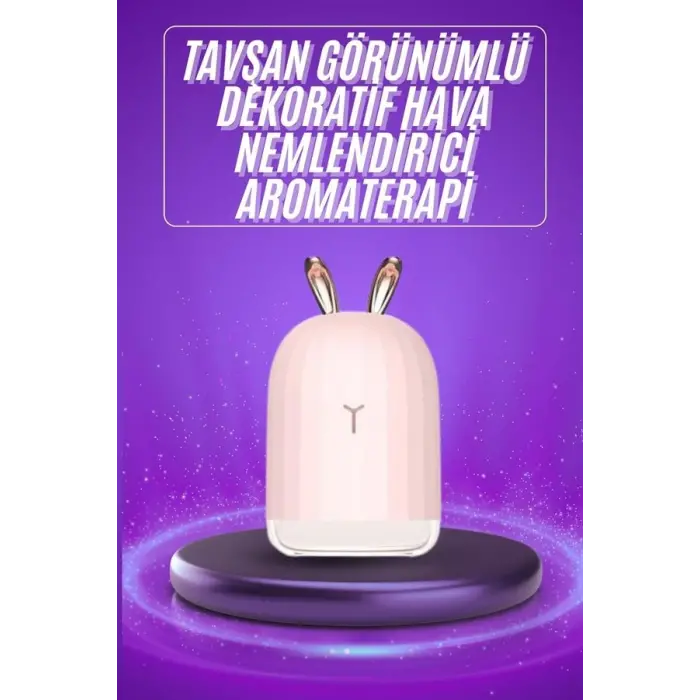 Aromaterapi Hava Nemlendirici Dekoratif USB Şarjlı Tavşan Nemlendirici
