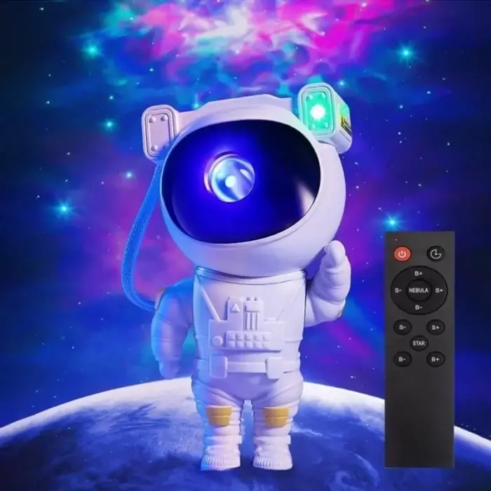 Astronot, Galaksi, Projektör, Uzaktan Kumandalı, Gece Lambası Bwr-47 Bx40