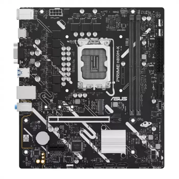 ASUS PRIME H810M-K DDR5 6400MT/S 1XVGA 1XHDMI 1XM.2 1851P MATX (INTEL ULTRA PROCESSORS SERIES 2)