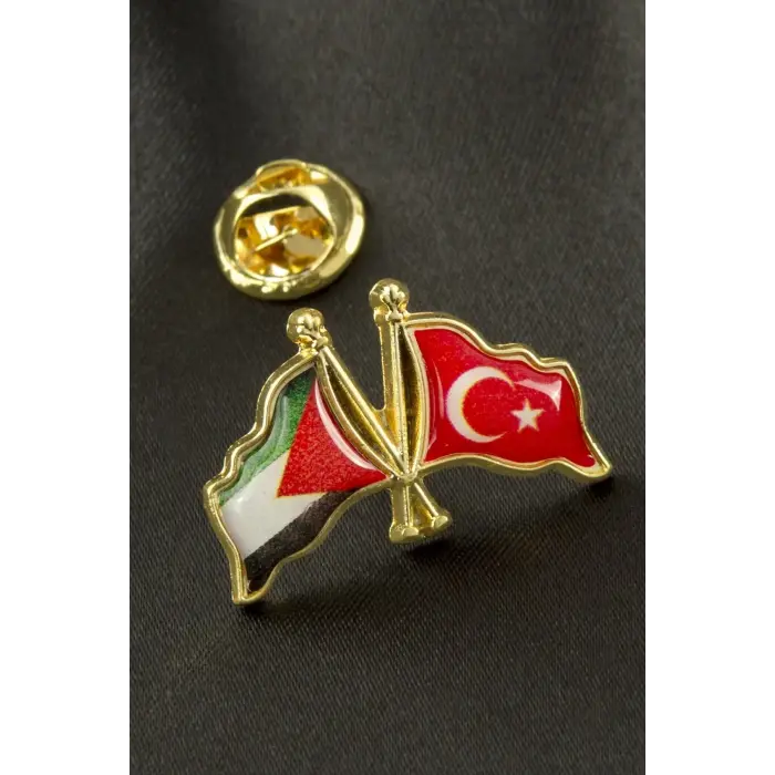 Ay Yıldız Filistin Yaka Rozet