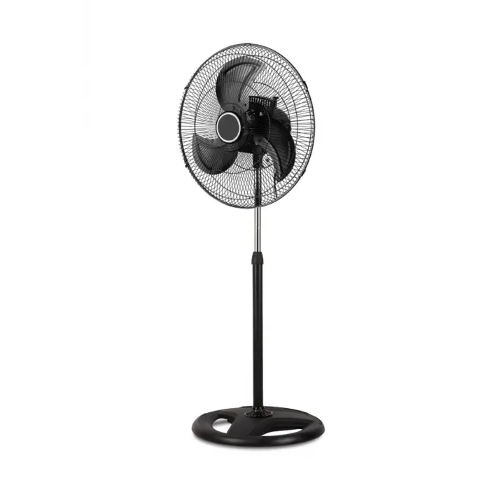 Ayaklı sanayi tipi 18 inç metal pervaneli vantilatör siyah 80 watt 2 yıl garantili