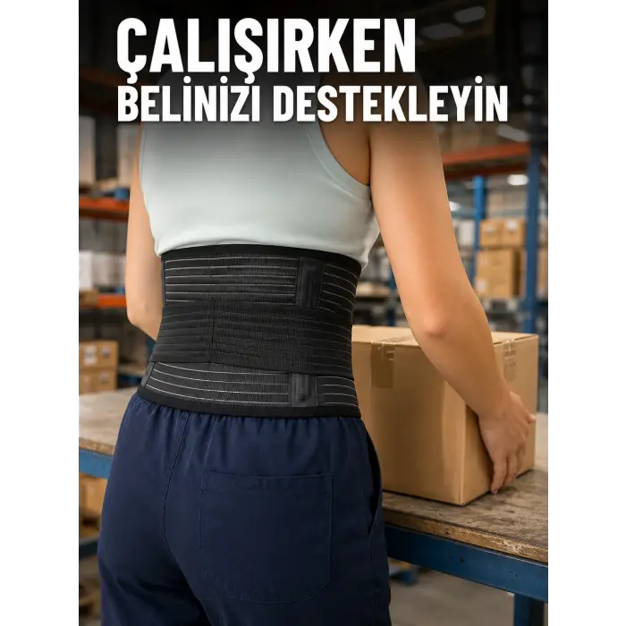 Ayarlanabilir Bel Korsesi Elastik Destek Bantlı Çalışma ve Günlük Kullanım