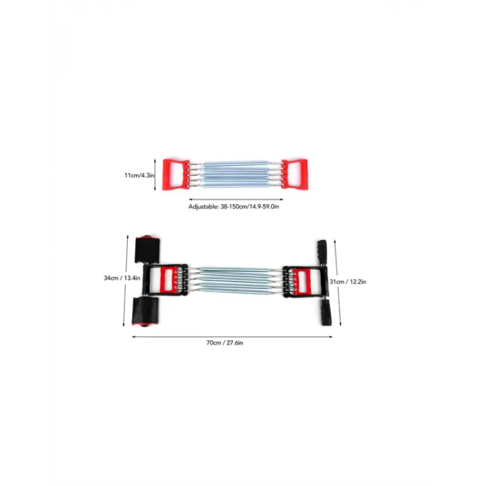 Ayarlanabilir Elastik Yaylı Ergonomik Tasarımlı Kas Güçlendirme Seti