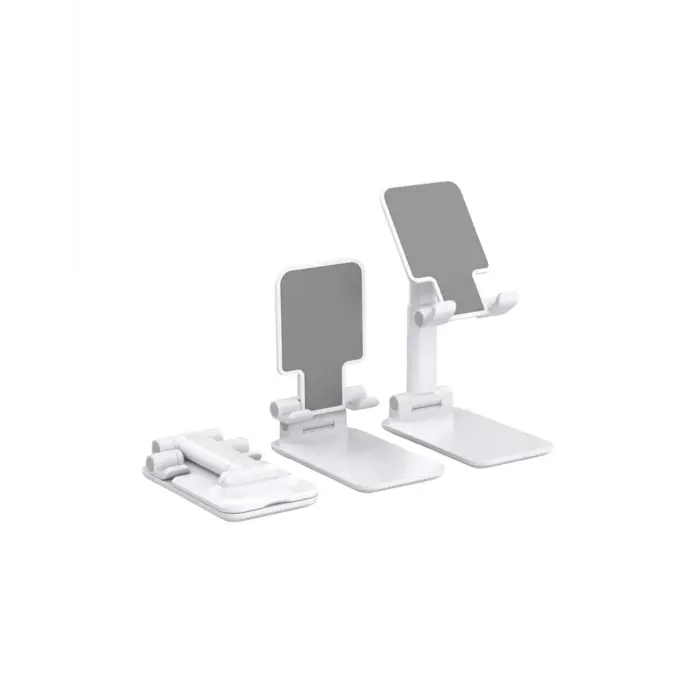 Ayarlanabilir Ergonomik Katlanabilir Masaüstü Telefon Tutucu Beyaz