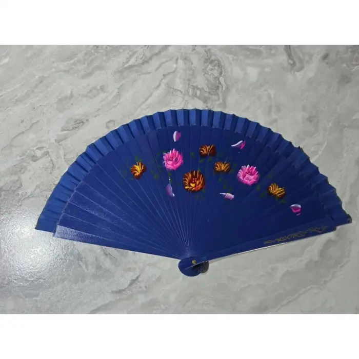 Bambu Çift Taraflı Yelpaze Karışık Renkler 12li Paket