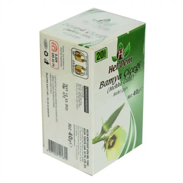 Bamya Çiçeği Mekke Gülü  Çayı 2 Gr x 20 Süzen Poşet 40 Gr