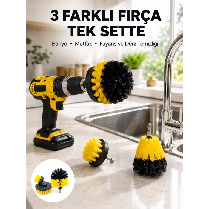 Banyo, Mutfak, Jant ve Fayans Temizliği İçin Uygun Matkap Başlığı