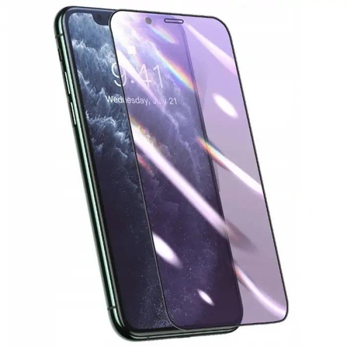 Baseus 0.25mm İPhone 11 PRO -XS -X 3D Curved Full Anti Blue Ekran Koruyucu-(5775)