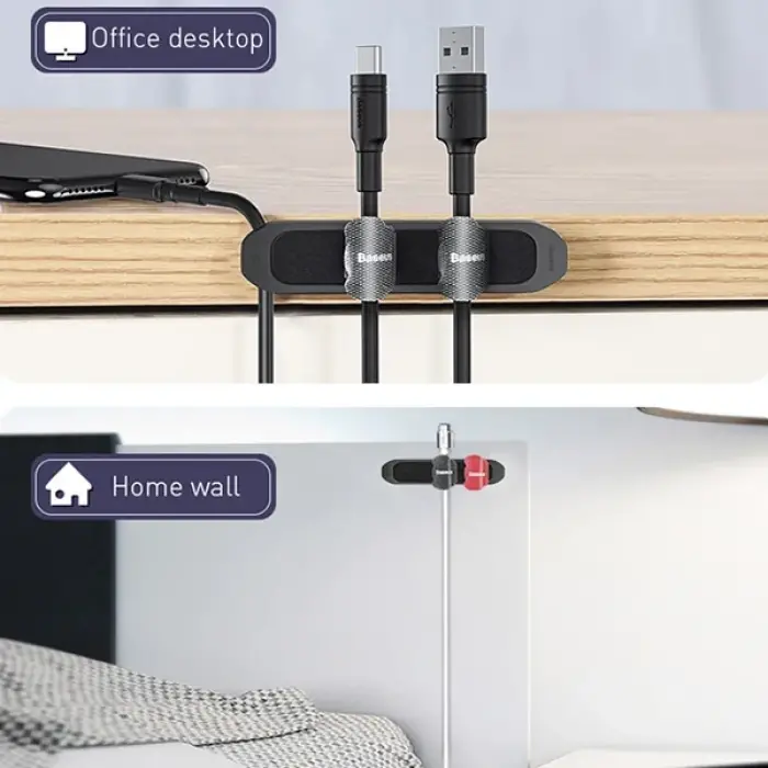 Baseus Cable Fixer Kit Kablo Organizatör Tutucu Ve Ayrıştıcı-(5775)