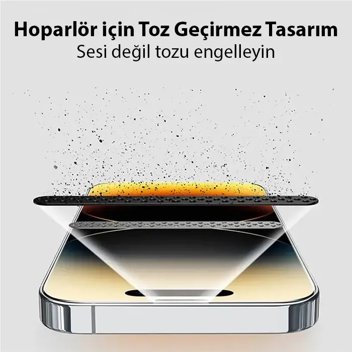 Baseus Corning iPhone 15 Plus Full Koruma Eye-Protection Tempered Cam Ekran Koruyucu-(5775)