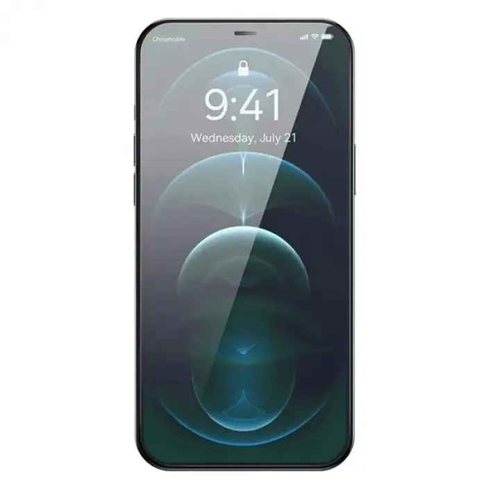 Baseus Crystal 0.3mm iPhone 12 Pro Max Tempered Ekran Koruyucu 2 Adet Set-(5775)