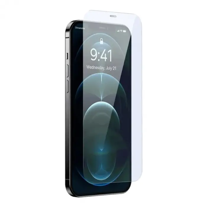 Baseus Crystal 0.3mm iPhone 12 Pro Max Tempered Ekran Koruyucu 2 Adet Set-(5775)