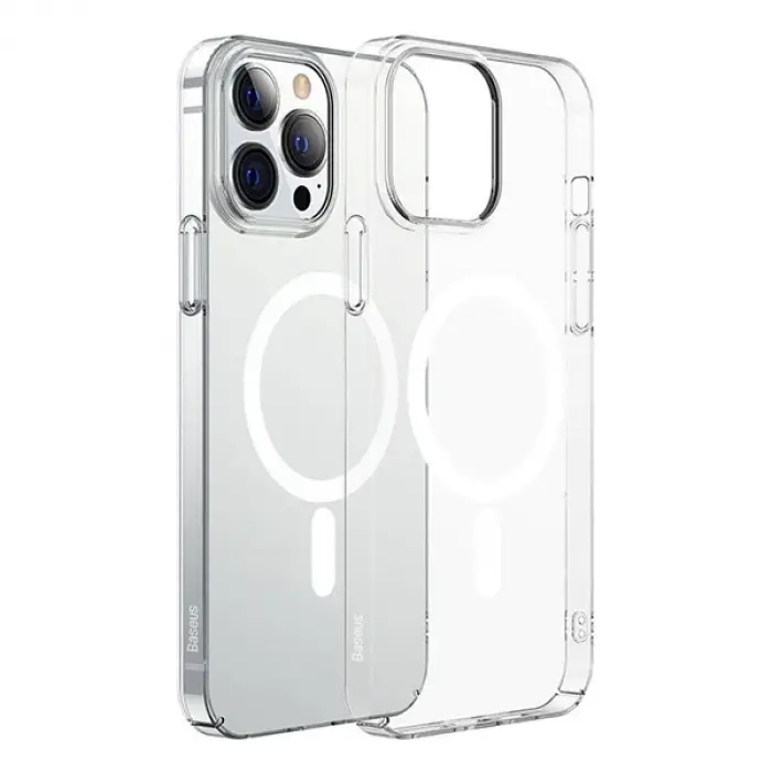 Baseus Crystal iPhone 12 Pro Max Kılıf Magsafe Uyumlu Manyetik Kılıf-(5775)