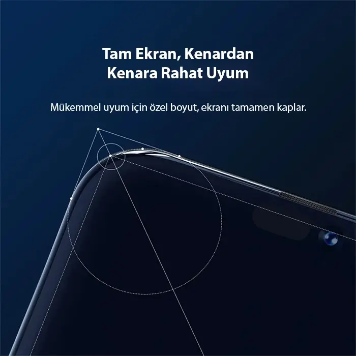 Baseus Crystal iPhone 15 Full Koruma Anti Mavi Işık Tempered Cam Ekran Koruyucu 2 Adet Set-(5775)