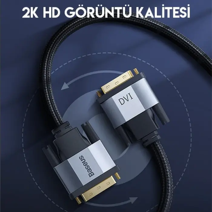 Baseus Enjoyment Series DVI TO DVI HDTV Projector Kablo 1 Metre-(5775)